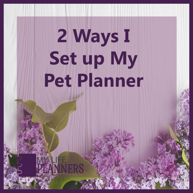 2 Ways I Set Up My Pet Planner